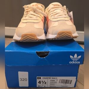 Adidas Women's Sneakers - Beige and Coral